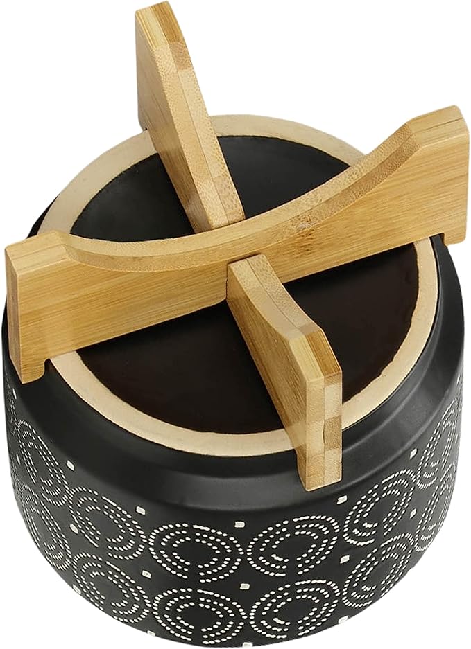 7 Swirl Planter ON Stand Black