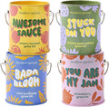 Modern Sprout Complimentary Color Grow Kits (Pack of 4) - Seed Starter Kit - Includes Organic Strawberry Tomato Sunflower &amp Cactus Seeds - Easter Basket Essentials - Gardening Gifts that Grows w/L
