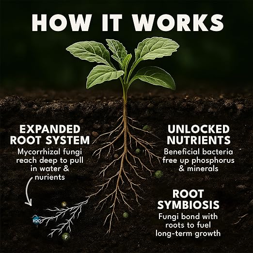 Dirty Green Microbe Blend Mycorrhizal Fungi &amp Beneficial Bacteria Inoculant – 4 oz Powder 1000 Spores/g Organic Root Booster for All Plants (No Fillers)