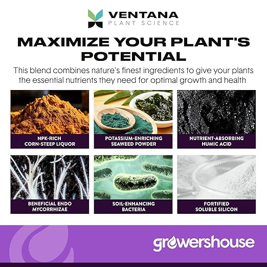 Stash Blend Premium Plant Additive Root Hormone for Plants - with Corn-Steep Liquor Seaweed Powder Humic Acid Mycorrhizae Microbial Bacteria Soluble Silicon - Ideal for Gardeners and Growers