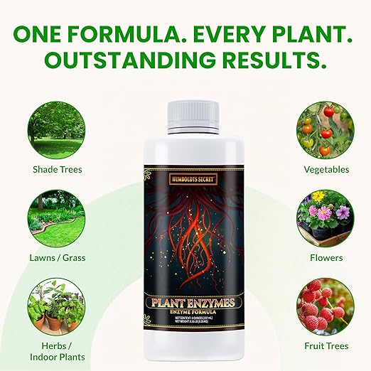 Humboldts Secret Plant Enzymes | 7000 Active Units per mL | Root &amp Soil Enzyme Additive for Hydroponic and Aeroponic Systems | Boosts Growth and Root Strength for Maximum Nutrient Uptake | 8 Ounc