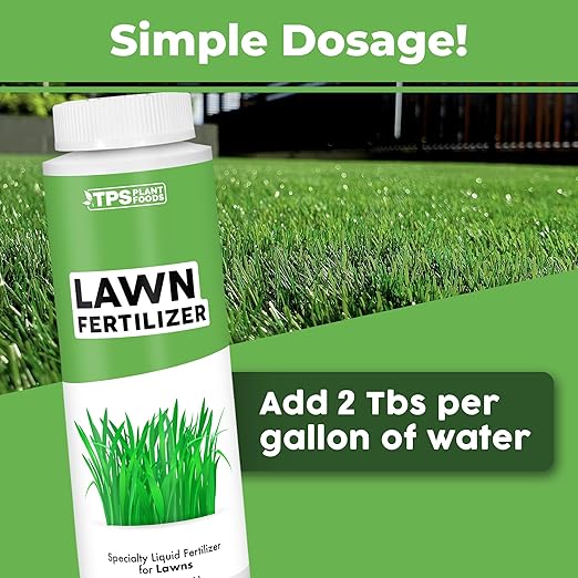 TPS NUTRIENTS Lawn Fertilizer for All Grass and Lawn Types Liquid Plant Food 1 Gallon (128 oz)
