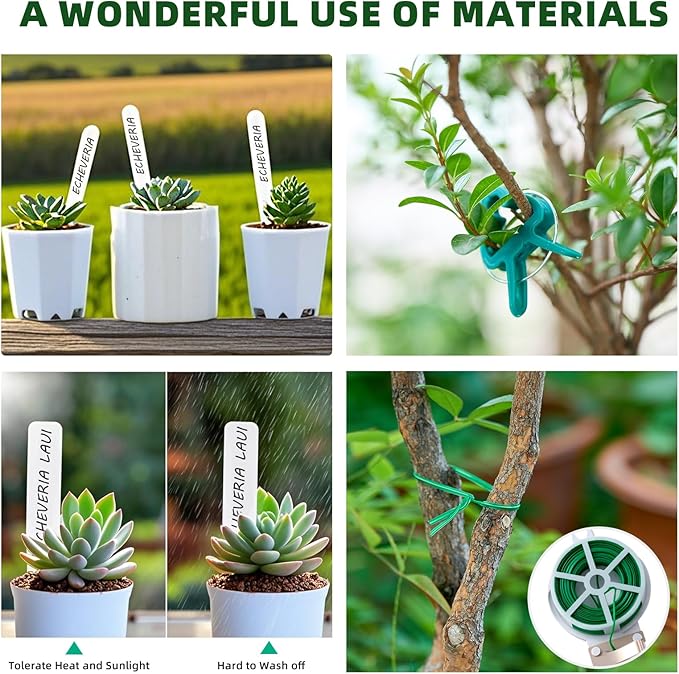 18-Piece Gardening Kit with Bonsai Tools Succulent &amp Herb Planting Set Pruning Shears Seed Trays Waterproof Mat – Durable BPA-Free Indoor &amp Outdoor Garden Tool Set Gift