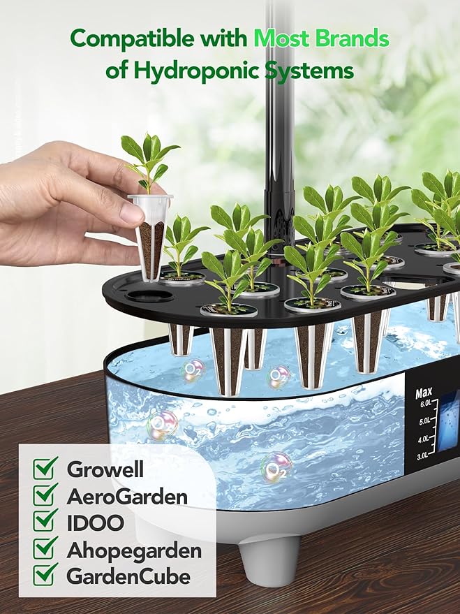 16 Pods Hydroponics Growing System Kit &amp 240 Pcs Hydroponic Pods Kit