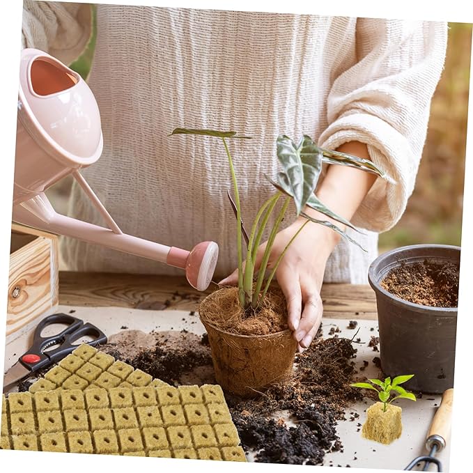 BESPORTBLE 100pcs Soilless Culture Plant Cubes Hydroponic Planting Cubes Air Permeability Water Retention for Indoor Gardening