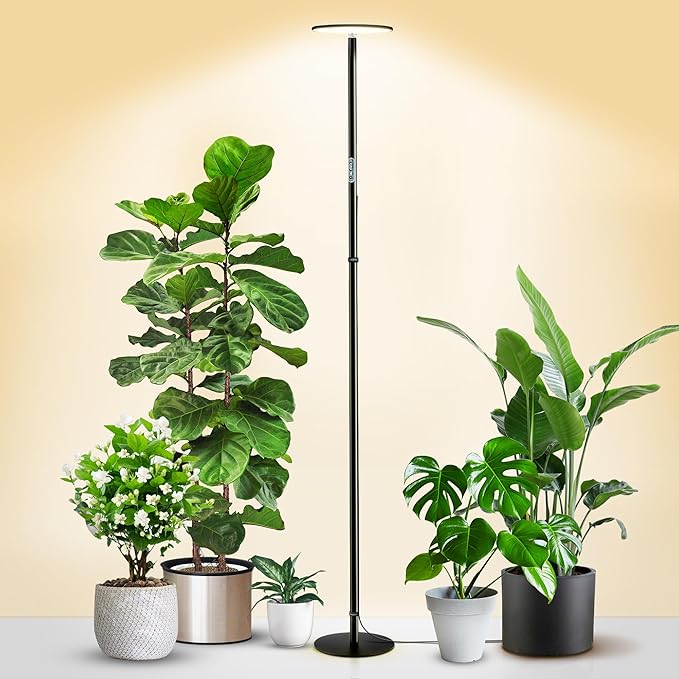 chiphy Grow Lights Full Spectrum Plant Light for Indoor Plants 40W 10 Dimmable Brightness 69 Heights Adjustable Compatible with Smart Plug Ideal for Large Tall Plants