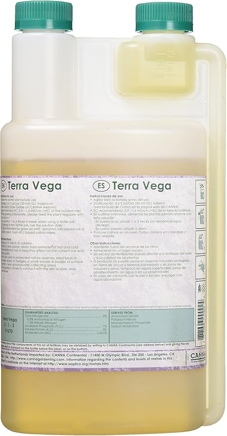 Canna Terra Vega - Soil Veg Nutrient 9120001 1 L