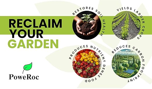 PowerRoc: 100% Natural Rock Powder Plant Food and Fertilizer - Natural Chemical Free with Unmatched Nutrient Concentration