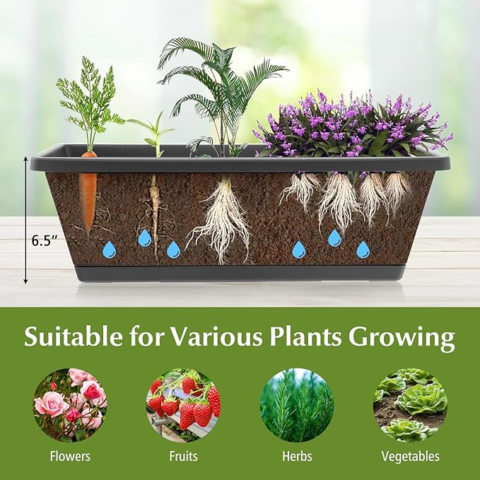 Happygrill 3-Tier Vertical Raised Garden Bed Outdoor Garden Planter w/7 Planter Boxes Drainage Holes 4 Universal Casters Movable Elevated Planter Box w/Storage Shelf Perfect for Flowers Herbs