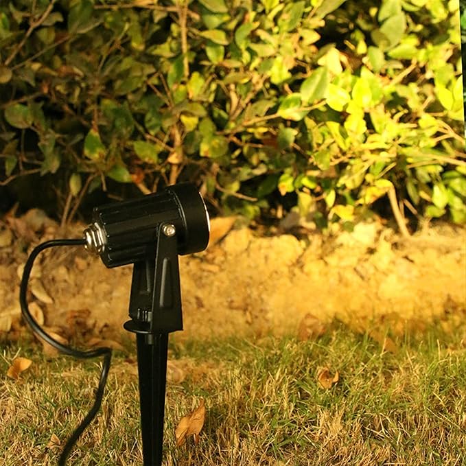 Solar Solar Spotlights Outdoor Ground-Inserting Lawn Lights Landscape Spotlights LED Waterproof Garden Lighting Garden Lights Waterproof (Size : One Drag Two Yellow Light 3000K)