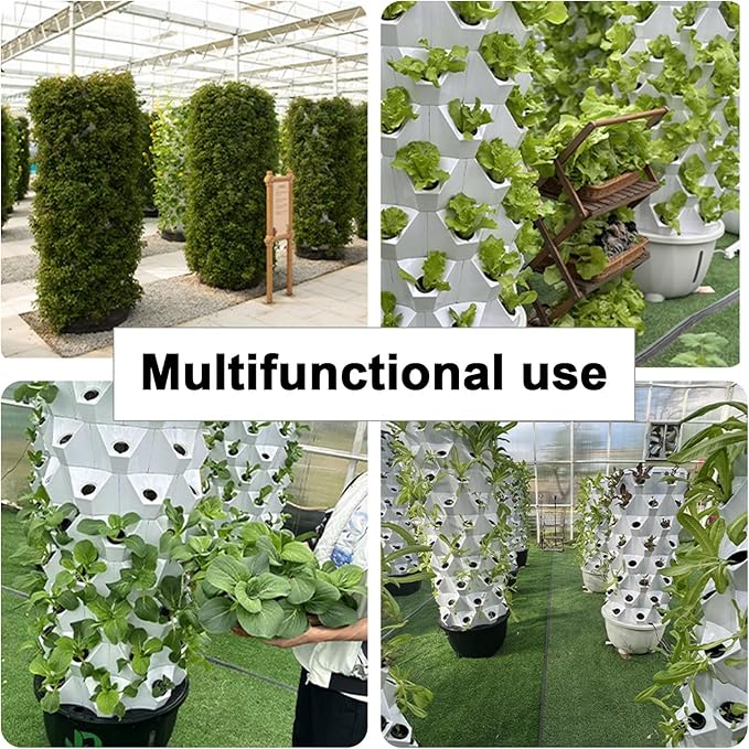 Hydroponics Growing System Aeroponic Tower Garden System Vertical Hydroponic Garden Tower for Gardening Lover for Herbs Fruits and Vegetable(180cm/71in)