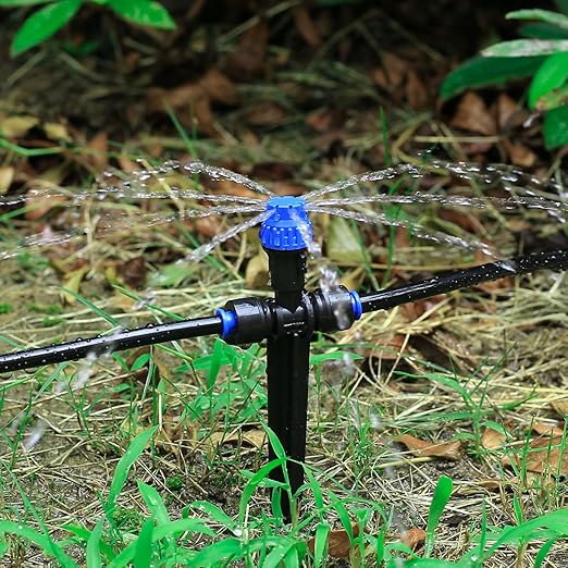 Drip Irrigation Emitterswith Adjustable 360 Degree Water Flow Drippers Sprayer Push-to-Fit for 1/4 inch Tubing Garden Drippers Sprayer for House Garden Watering System (36pcs- Drip)