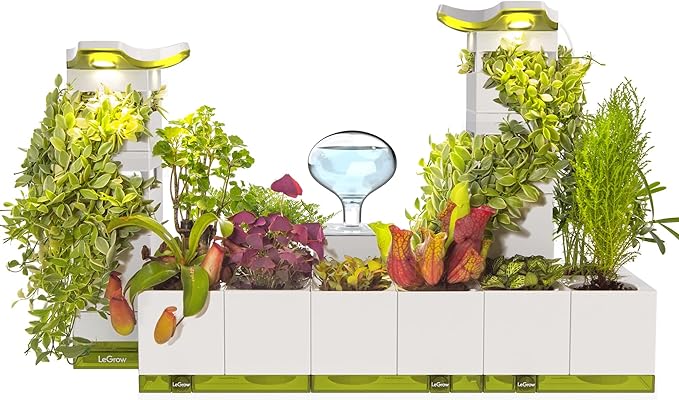 LeGrow Home Garden Enjoy The Natural Landscape Daily Automatic LED Grow Light 7 Days Watering Free Ecosystem Modular Design Fits Any Space Write [Plants NOT Included].