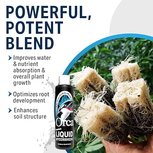 16 oz Orca Liquid Mycorrhizae for Plants - Mycorrhizal Fungi Root Stimulator and Booster - Enhance Plant Success with Microbes for Soil