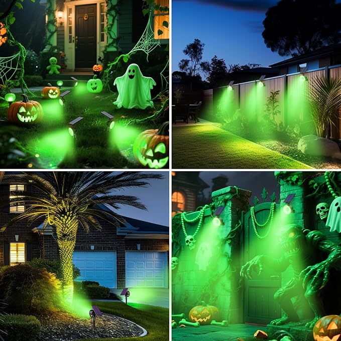 nipify 4 Pack Solar Lights Outdoor Waterproof 53 LED Solar Spot Lights with 3 Modes Landscape Spotlights for Outside Garden Yard Trees