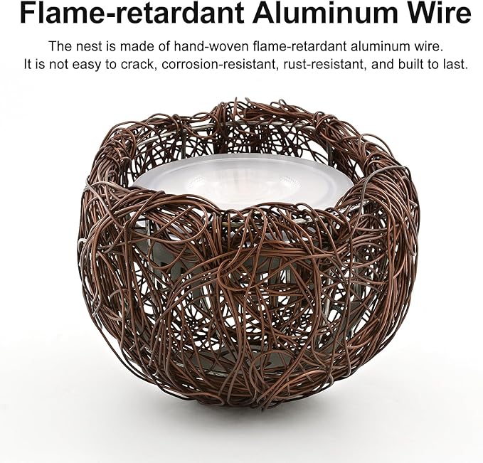Bird's Nest Landscape Spotlight Simulated Bird's Nest Lamp Aluminum Material Durable Outdoor Use 110V Waterproof Landscape Garden Light for Courtyard and Garden Tree Lighting