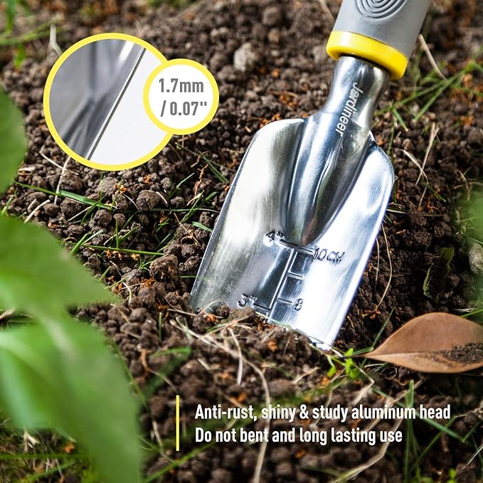 Jardineer Garden Tools Set 8PCS Heavy Duty Garden Tool Kit with Outdoor Hand Tools Garden Gloves and Storage Tote Bag Gardening Tools Gifts for Women and Men
