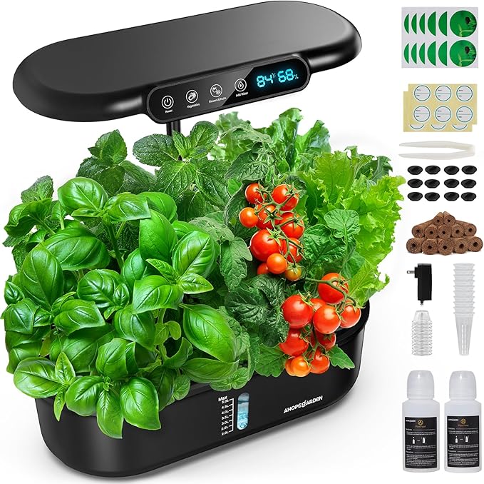 Ahopegarden Indoor Garden Hydroponics Growing System with Hydroponics Pods Kit