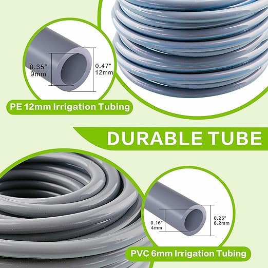 98FT Drip Irrigation System Kit with Quick-Connect Design Automatic Drip Irrigation Kits with Adjustable Nozzles Durable Hoses for Outdoor Plant Watering in Garden Greenhouse Patios