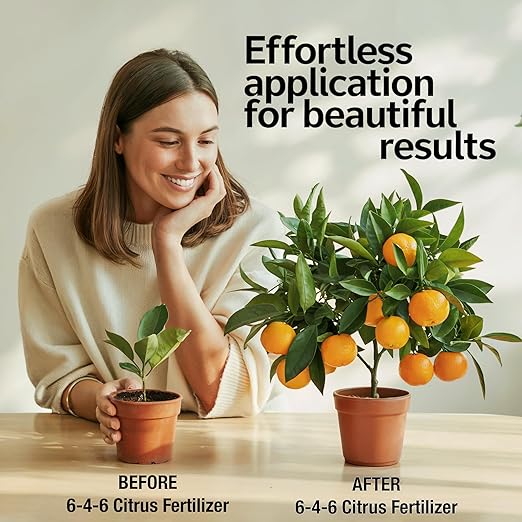 𝐁𝐄𝐒𝐓𝐒𝐄𝐋𝐋𝐄𝐑 Citrus Fertilizer + Vital Micronutrients - Perfect Balanced NPK for All Citrus - for Indoor and Outdoor Plants - Orange Lime Avocado and Lemon Tree Fertilizer - 20 QUARTS