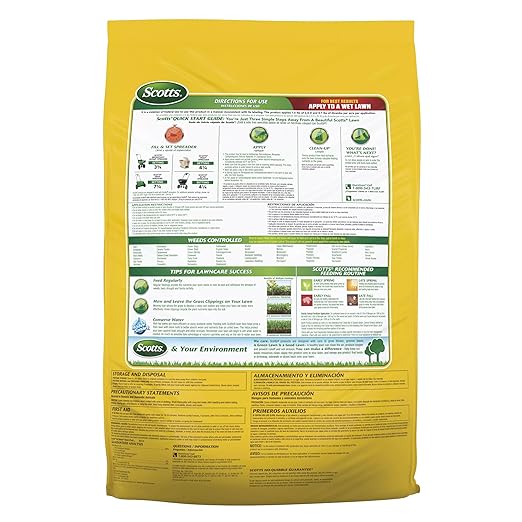 Scotts Turf Builder Weed and Feed5 - Weed Killer Plus Lawn Fertilizer Lawn Weed Killer Controls Dandelion and Clover Grass Fertilizer For Up To 4000 sq. ft. 11.32 lb.