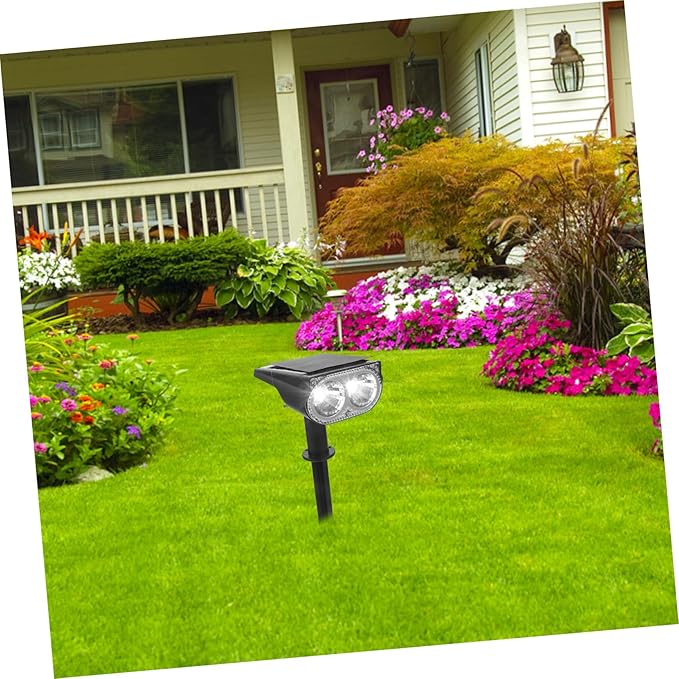 Homoyoyo 2pcs Solar Spotlights Led Landscape Lights Outdoor Garden Lights for Decorative Use