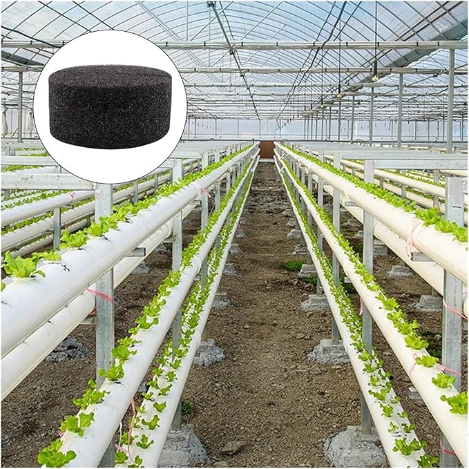 50pcs Gardening Tool Hydroponic Sponge Vegetable Cultivation Insert Nursery Pot Soilless Planting Root Fixed Rooting (Color : Black Size : 45mm)