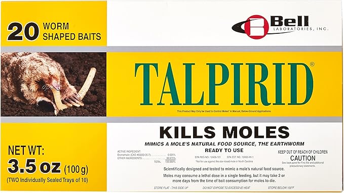 Bell Laboratories Talpirid 7150 Mole Bait Worms 20 Count