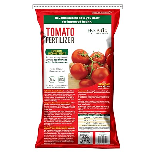 HyR BRIX Slow-Release 5-8-10 Tomato Fertilizer 45lb Bag - Garden Food with Calcium &amp Essential Micronutrients – Supports Fruit Development Helps Prevent Blossom End Rot