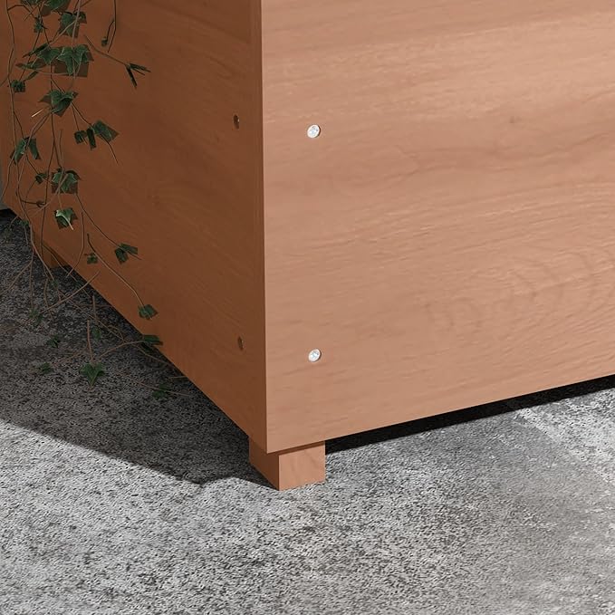 Fir Wood Garden Bed Planter with Dual Trellis Sides and Pergola Extension Self-Draining 44 inches by 16.25 inches by 70.75 inches 99 Pounds