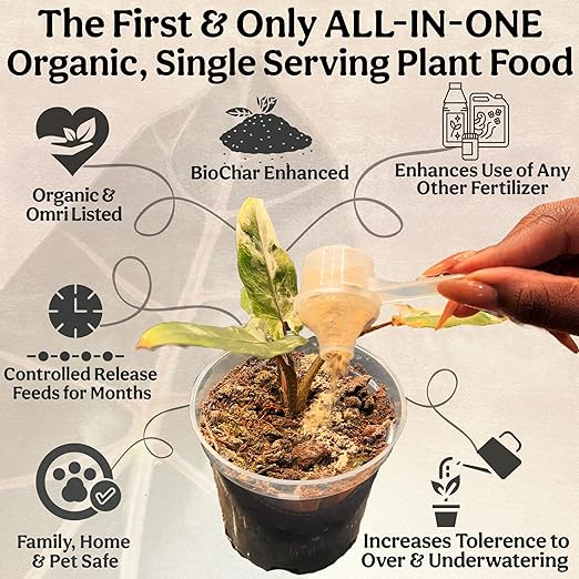 The All-in-One Complete Organic Plant Food Indoor Plant Food for Houseplants Organic Fertilizer for Vegetable Gardens 3lb =75 Formulated Servings Feeds 150 gal Instantly and Slow Release