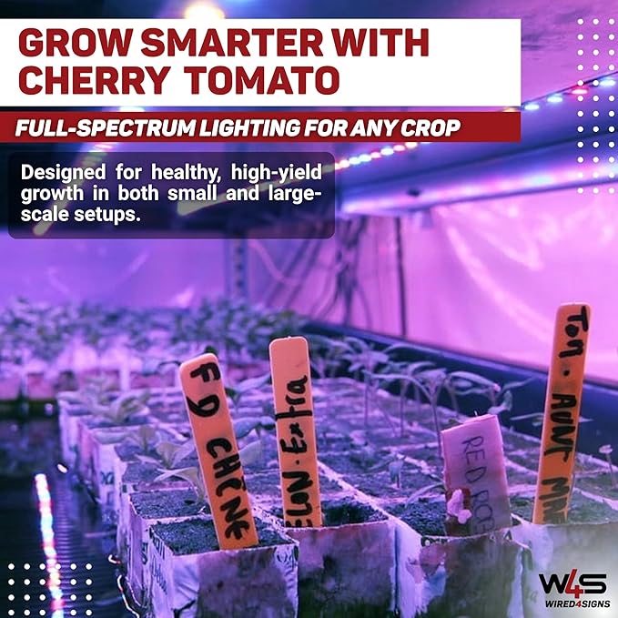 WIRED4SIGNS Horticultural Grow Light LED Strip 24V IP20 – Cherry Tomato Series Full Spectrum Plant Lighting