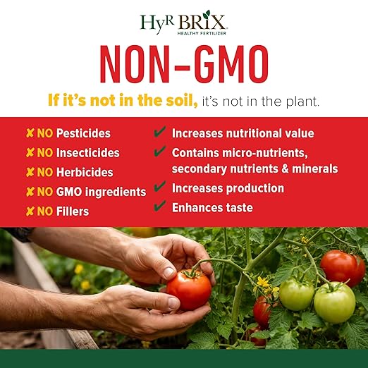 HyR BRIX Slow-Release 5-8-10 Tomato Fertilizer 45lb Bag - Garden Food with Calcium &amp Essential Micronutrients – Supports Fruit Development Helps Prevent Blossom End Rot