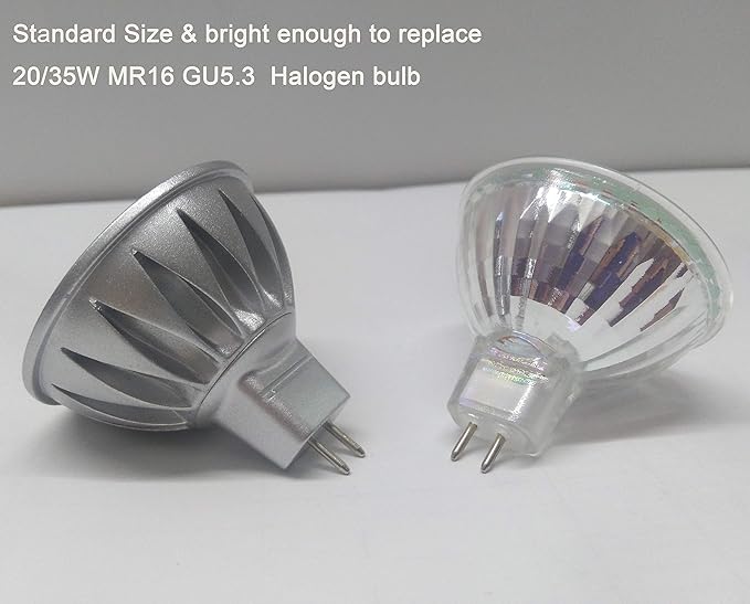 ALIDE MR16 GU5.3 Led Bulbs 5W 4000K Neutral/Natural White20W-35W Halogen Equivalent12V MR16 Low Voltage Bulbs for Outdoor Landscape Flood Ceil Track LightingNot Dimmable450lm38 Deg6 Pack