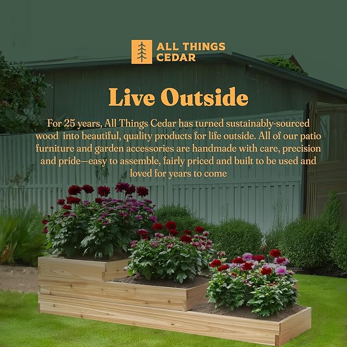 All Things Cedar 3-Tier Raised Garden Planter Bed Box Western Red Cedar Build