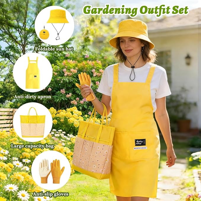 Gardening Tools for WomenGardening Gifts for Women19 PCS Daisy Garden Tools Set Kit with Garden Tool BagHeavy Duty Gardening Hand ToolsMother's Day Birthday for Gardener Mom Grandma Aunt