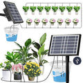 49FT Solar Drip Irrigation Kit System 900ml/min Garden Watering System3W 3000mAh Larger CapacityAutomatic Raised Bed Watering System for 15 Potted Plants