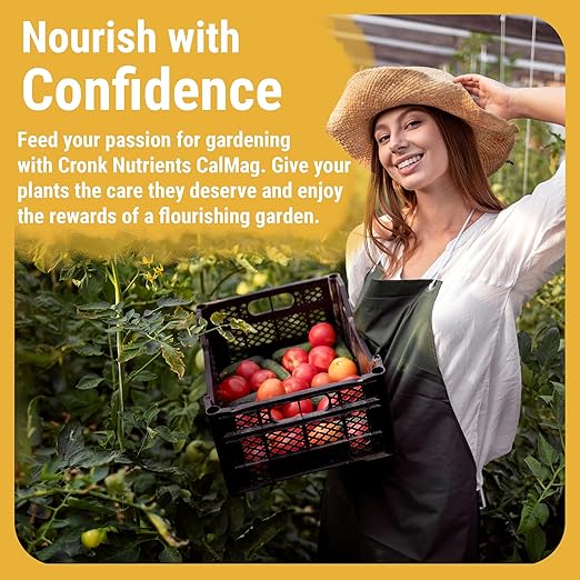 Cronk Nutrients CalMag 2-0-0 - Calcium Magnesium and Iron Plant Fertilizer – Compatible with Soil Soilless and Hydroponic Garden – Correct Common Deficiencies for Indoor &amp Outdoor Plants 500mL