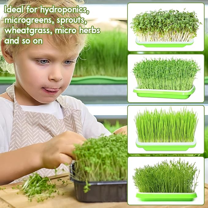 Legigo 12 Pack Hemp Grow Mat for Microgreens- 10 X 20 Hydroponic Jute Grow Pads for 1020 Growing Trays Hemp Fiber Mats Sprouting Pads Microgreens Growing Kit for Indoor Organic Wheatgrass Sprouts