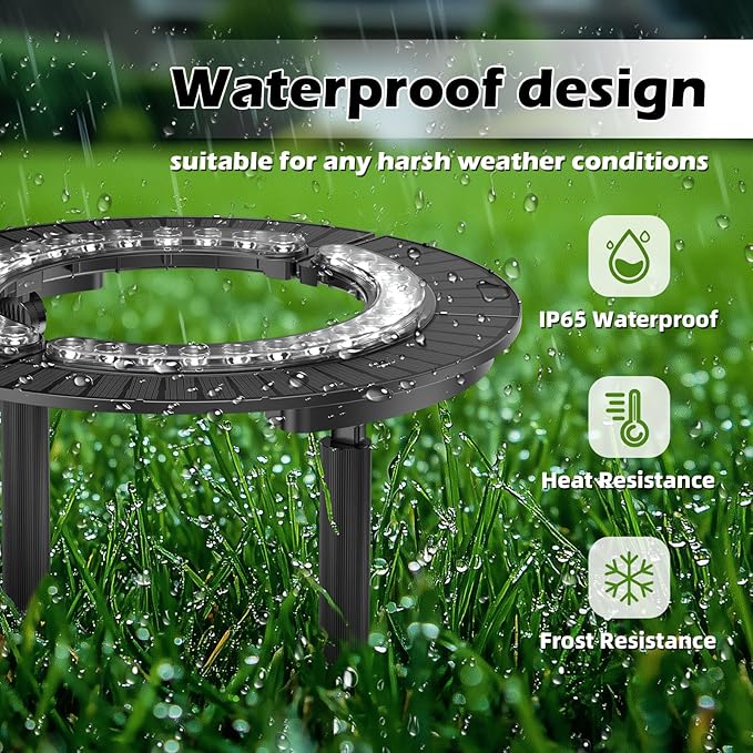 Wireless Solar Palm Tree Lights Outdoor 12000 mAh &amp 32 LEDs Outdoor Yard Lighting 6000K Uplight Landscape Lights Solar Powered Flood Lights for Large Tree Yard Landscape Garden