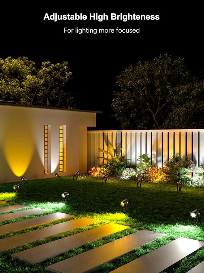 ANGELHALO Outdoor Neon Rope Lights 32.8ft Smart Landscape Spotlights 6 Pack
