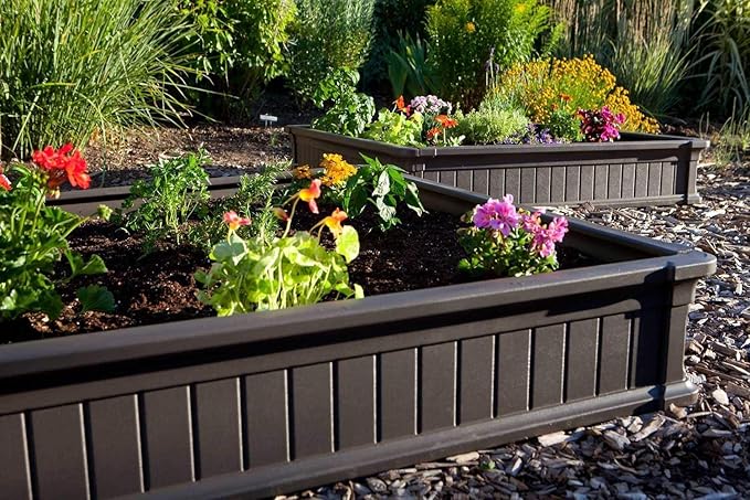 LIFETIME 60069 Raised Garden Bed Kit 4 x 4' Brown
