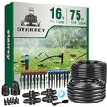 Drip Irrigation System for Garden 2026-Upgraded Quick Connect Garden Watering Kit All-in-One with 1/2 inch 1/4 inch Irrigation Tubing for Garden Lawn Greenhouse Raised Beds (91FT)