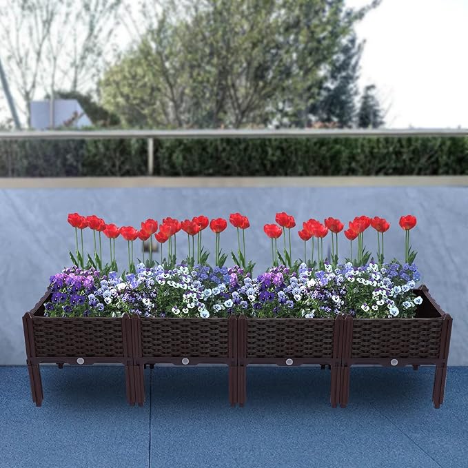 Elevated Raised Garden Bed Kits - Perfect for Growing Fresh Vegetables Flowers &amp Herbs Outdoors Rectangular Planter for Your Garden