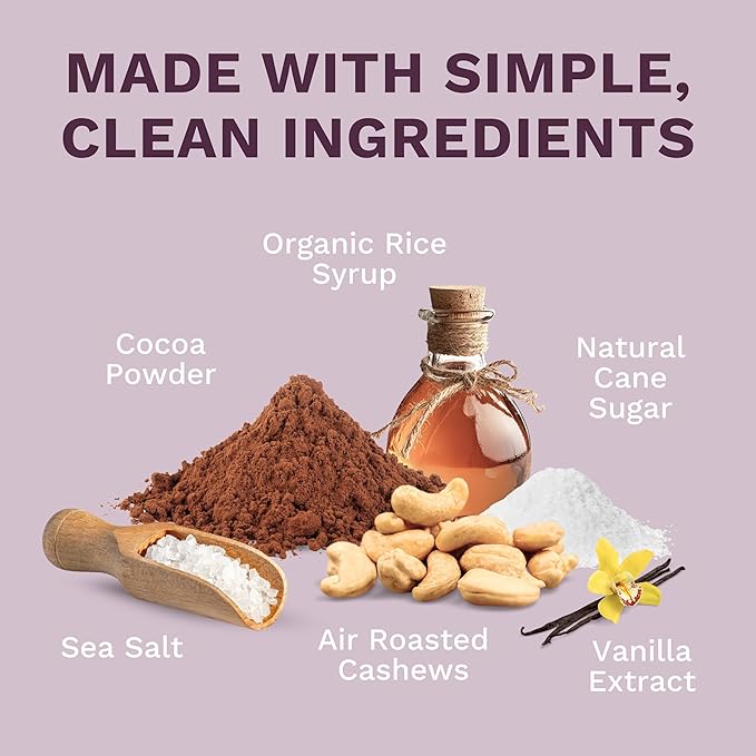 Cocoa Dusted Wrapped Whole Cashews by Karma Nuts Lightly Sweetened Air Roasted with Natural Skins 2X more Fiber Peanut-Free Facility Kosher Everyday Nut Snack 7oz Resealable Bag - 6 pack