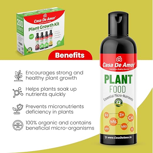 Plant Growth Kit 3-in-1 Liquid Fertilizers- Boost Growth Enhance Roots and Nourish Plants | Ideal for Indoor and Outdoor Gardens (800 ml)