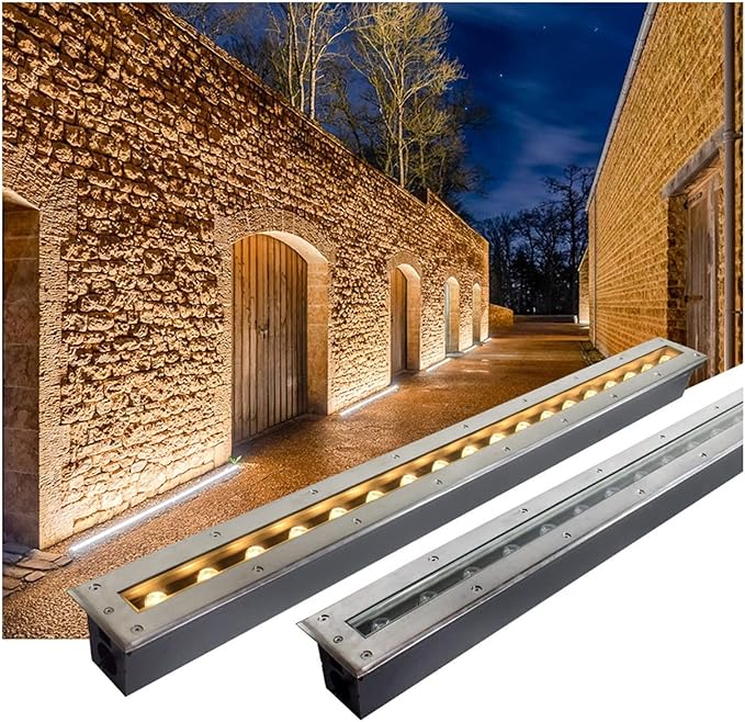 LED Beam Spotlight - LED Underground Light Outdoor LED Recessed Spotlight IP67 Waterproof Floor Pathway Lighting Lights for Staircase Step GardenWarm White-6W