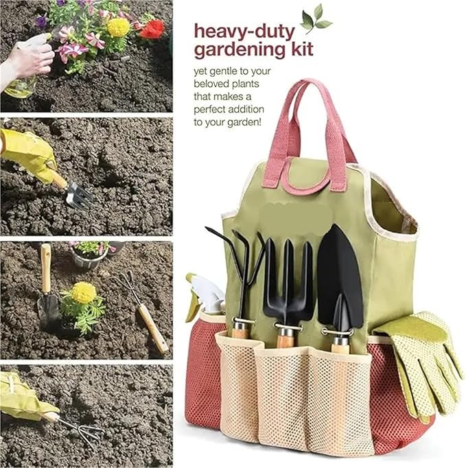 Garden Tool Set 10 Piece Heavy Duty Gardening Tool Set with Stylish Carrying Case Perfect Gardening Gift for Women or Men for Women