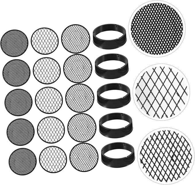 Happyyami 5sets Plastic Soil Sieve Set for Garden Planting Sifting Pan Terrarium Soil Screen Gardening Tool