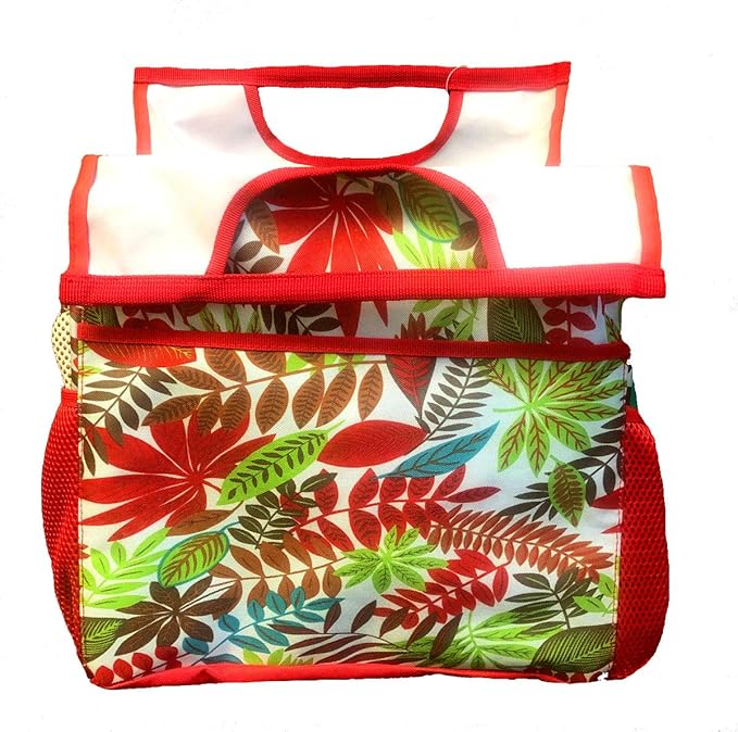 9-piece Garden Tools Set with Gloves and Floral Tote Bag - Gardening Hand Tools Kit with Storage Bag Gifts for Women